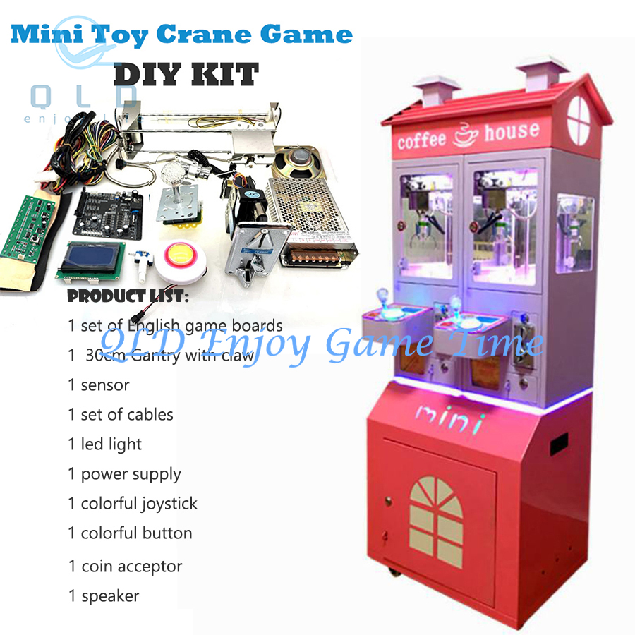 Crane Claw Motor - เครื่องเล่นเกมอาร์เคดแบบ DIY พร้อมขาตั้งสแตนเลสขนาดเล็กพร้อมกรงเล็บและมอเตอร์, ชุดเซ็นเซอร์จอ LCD, เครื่องเล่นเกมตุ๊กตา,