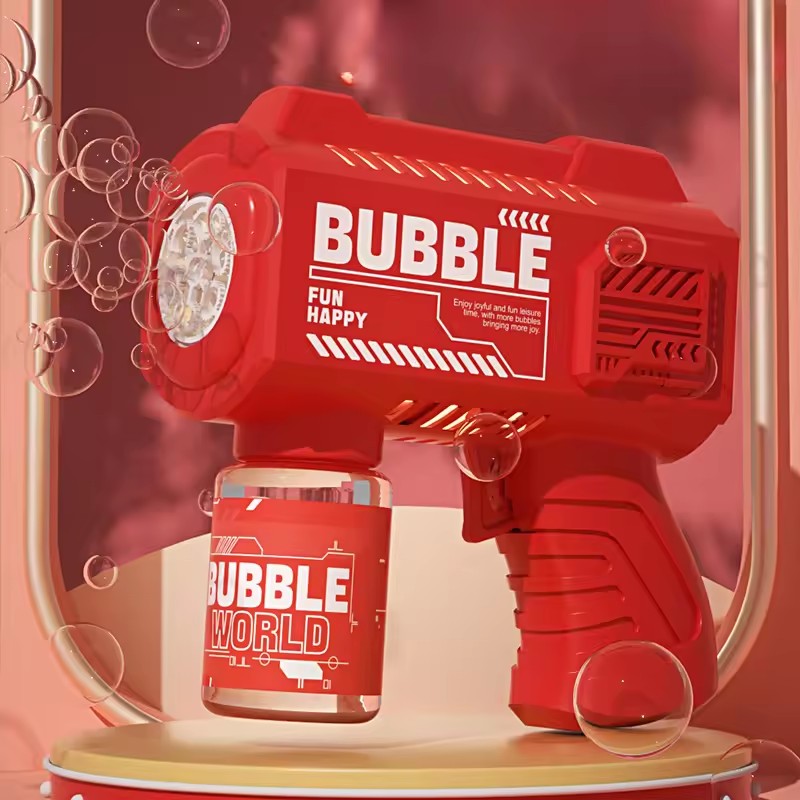 Bubble Gum Machine - ปืนเป่าฟองสบู่ไฟฟ้า เครื่องทำฟองสบู่อัตโนมัติ ของเล่นเป่าฟองสำหรับงานปาร์ตี้ริมสระน้ำกลางแจ้งในฤดูร้อนสำหรับผู้ใหญ่