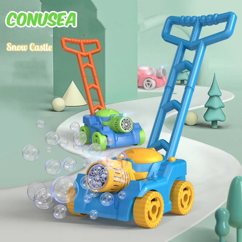 Bubble Gum Machine - รถเข็นของเล่นเด็ก ปืนยิงฟองสบู่ไฟฟ้าอัตโนมัติ ของเล่นกลางแจ้งสำหรับเด็กหญิง เด็กชาย ของขวัญ
