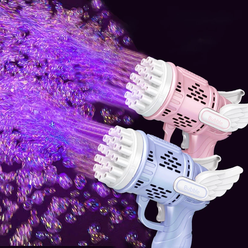 Bubble Gum Machine - Bubble Gun ของเล่นเด็ก Rocket 32 หลุมสบู่
