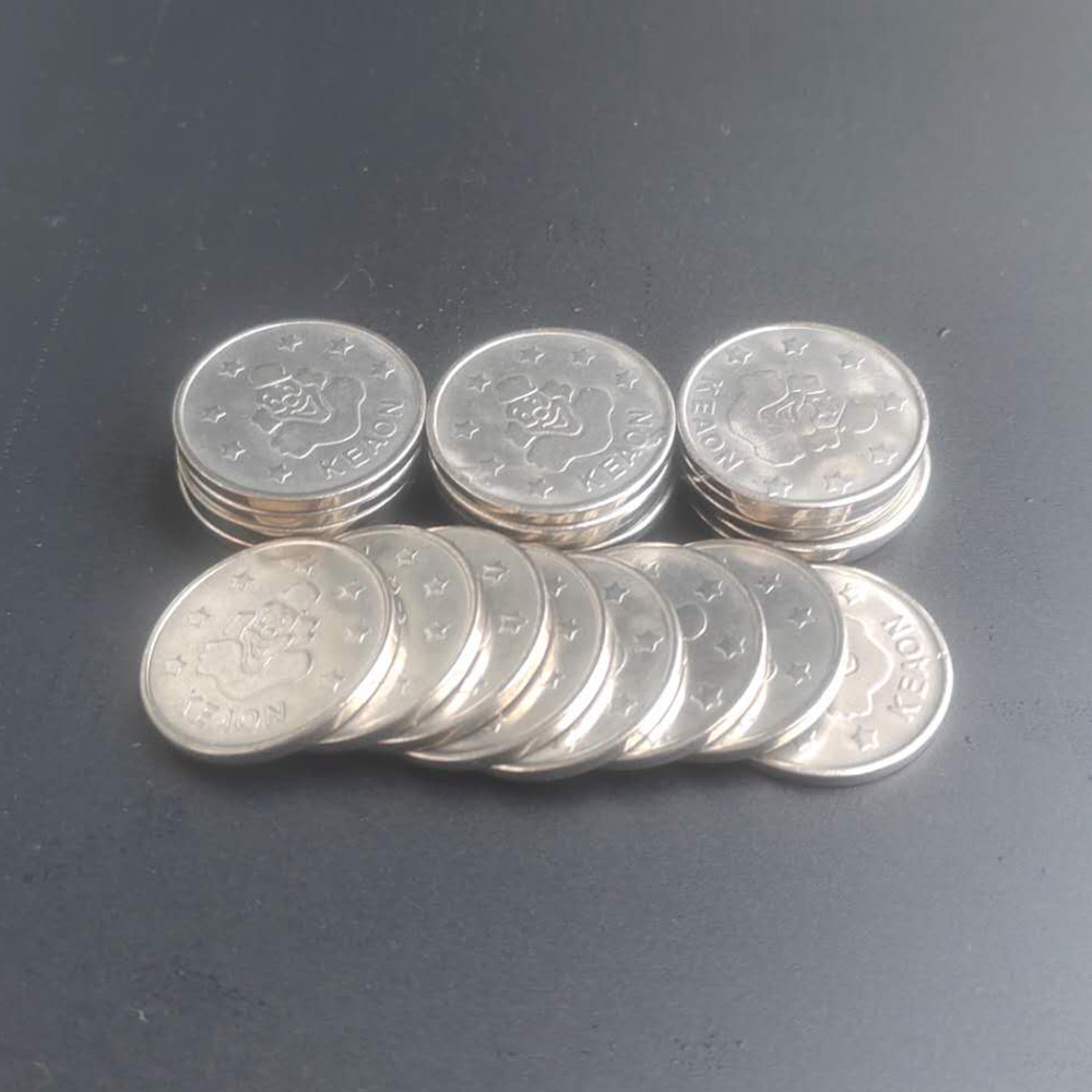 Coin Pusher Machine - 1000 ชิ้น โทเค็นสแตนเลสสำหรับเกมอาร์เคด ขนาด 24.2*1.85 มม.