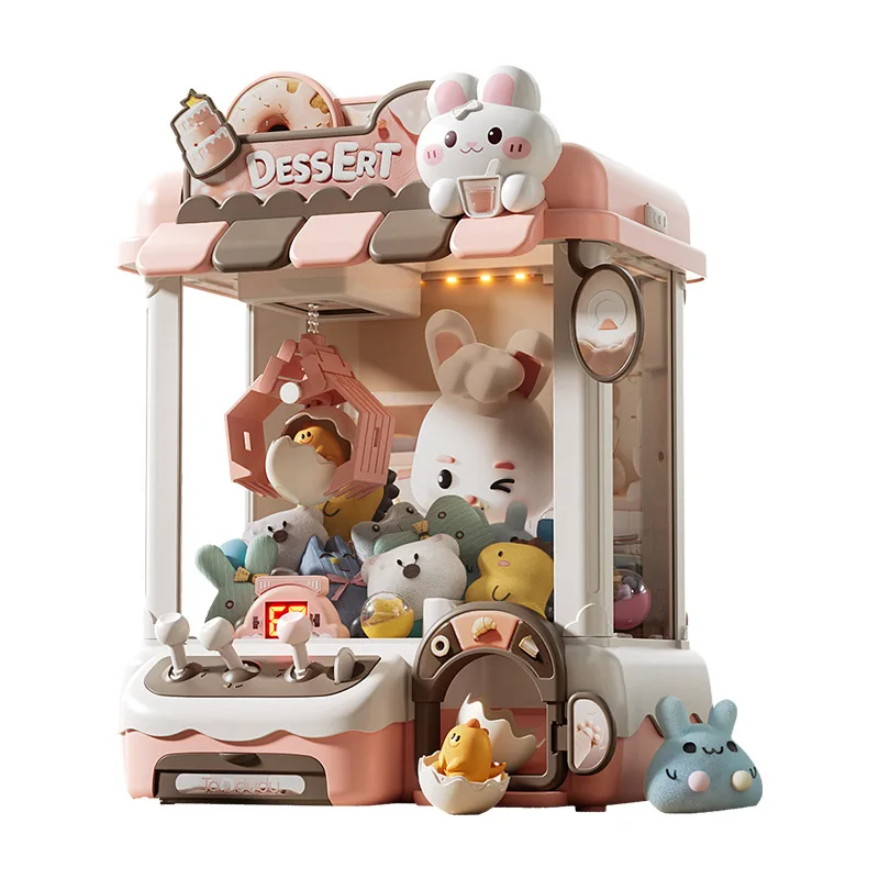 Coin Pusher Machine - ตู้คีบตุ๊กตาหยอดเหรียญสำหรับเด็ก เครื่องเล่นเกมมินิ ตู้คีบของเล่นพร้อมเสียงเพลง ของขวัญคริสต์มาสสำหรับเด็ก ของเล่นเด็กชายและเด็กหญิง
