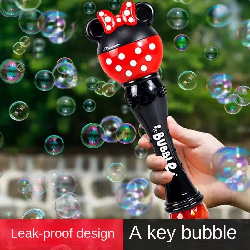 Bubble Gum Machine - เครื่องทำฟองสบู่การ์ตูนมิกกี้เมาส์ ของเล่นไม้กายสิทธิ์สำหรับเด็กชายและเด็กหญิง ของเล่นฟองสบู่ไฟฟ้ามิกกี้เมาส์ มินนี่เมาส์ ของขวัญสำหรับเด็ก