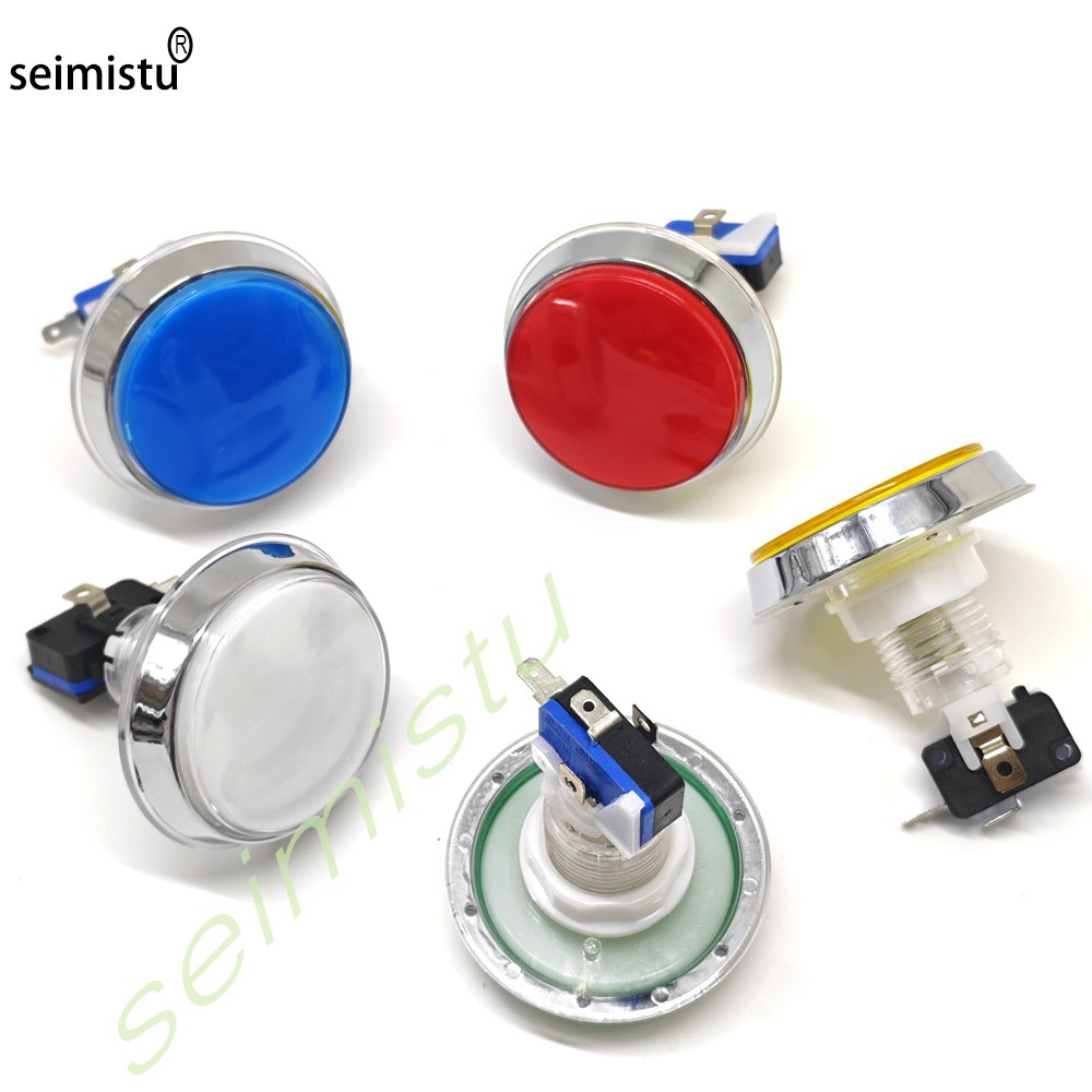 ปุ่ม LED แบบแบนโครเมียม 12V ขน - Arcade Games Vending บทวิจารณ์และราคา