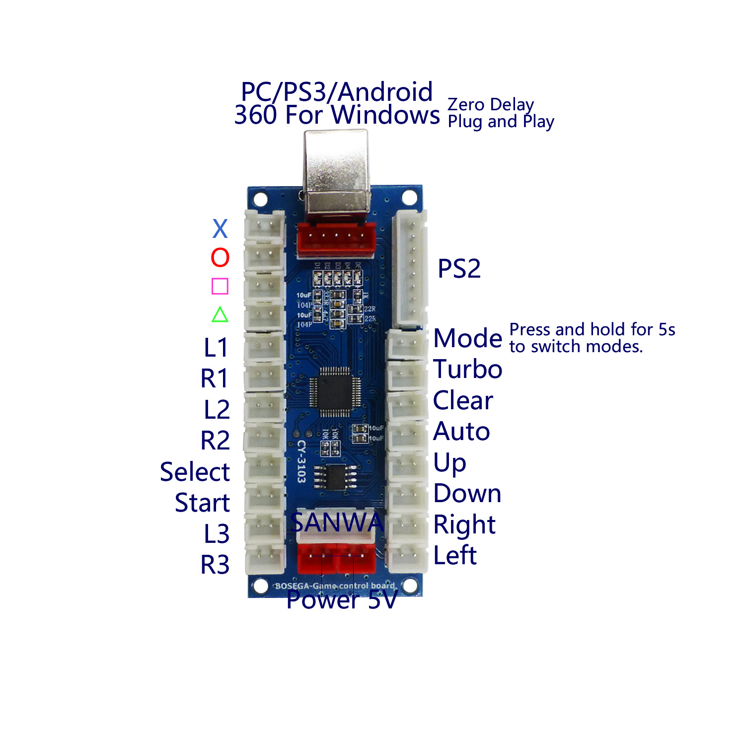 ชุดควบคุมเกมอาร์เคด SJ@JX Zero - Arcade Button Pcb บทวิจารณ์และราคา