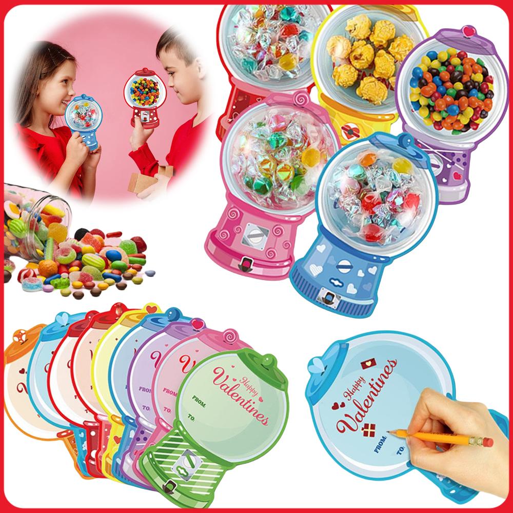 การ์ดใส่ขนมวาเลนไทน์แบบแพ็ค 18 - Bubble Gum Machine บทวิจารณ์และราคา